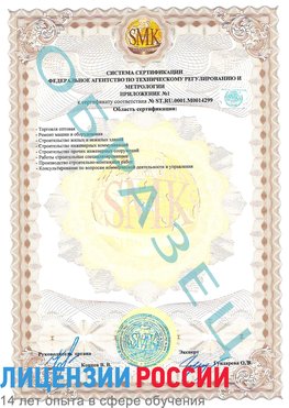 Образец сертификата соответствия (приложение) Багаевский Сертификат ISO 14001